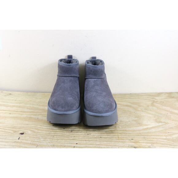 UGG CLASSIC ULTRA MINI ALPINE Warm lining in gray buy online New Ugg Boots 9 Gray Suede Classic Ultra Mini New Shearling Lined Platform Shoes